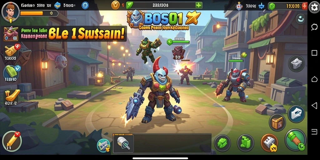 Tampilan gameplay seru dan strategis dalam BOS01.