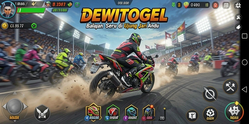Gameplay balapan motor yang seru dan mendebarkan di DEWITOGEL.