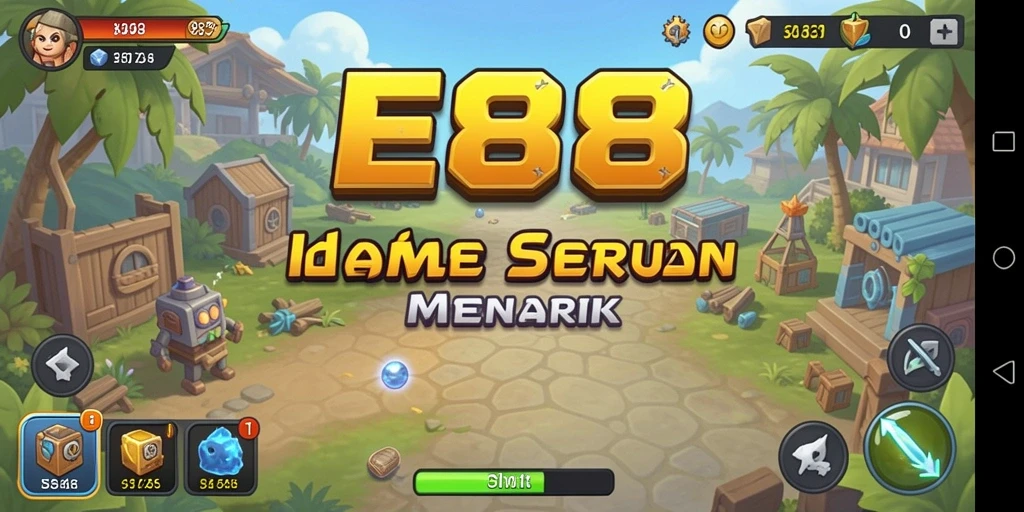 Tampilan gameplay menarik dari E88 yang menunjukkan manajemen sumber daya.