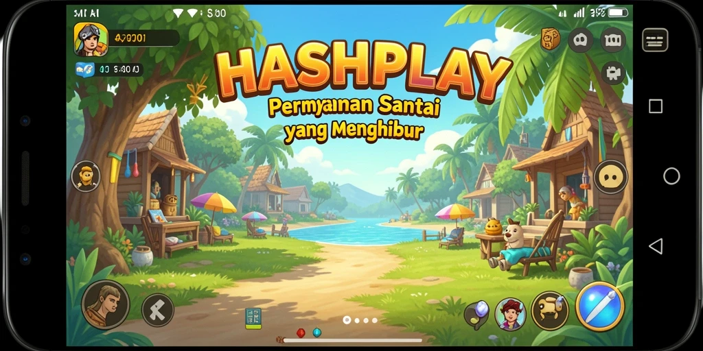 Tangkapan layar menunjukkan gameplay santai dari HASHPLAY.