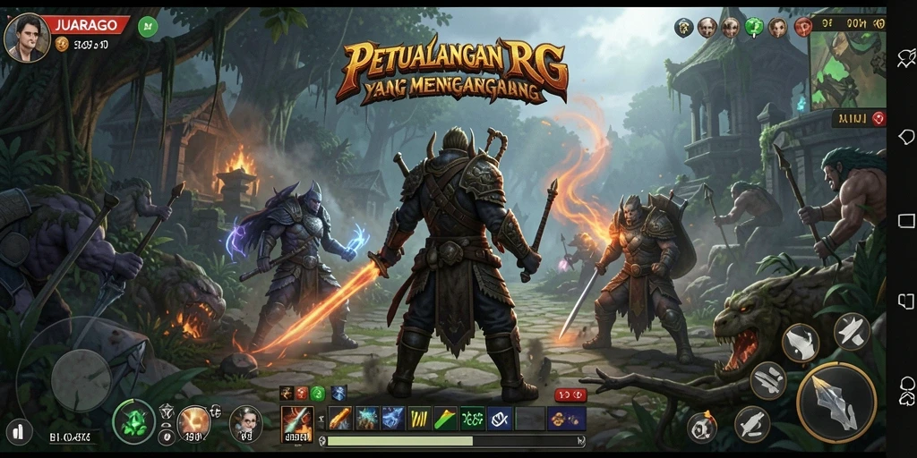 Tampilan gameplay JUARAGO yang menegangkan dan menarik.