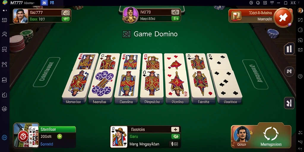 Screenshot utama MT777 menampilkan keseruan gameplay Domino.