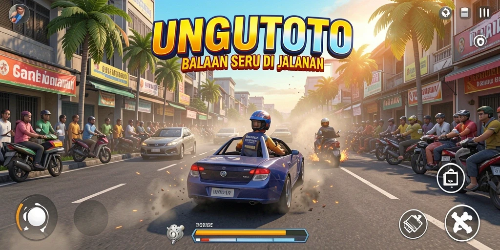 Gameplay seru UNGUTOTO dalam balapan yang mendebarkan.