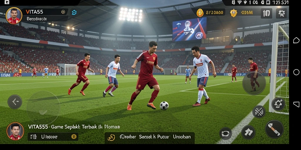 Tampilan gameplay menarik dari VITA555 saat mencetak gol dramatis.